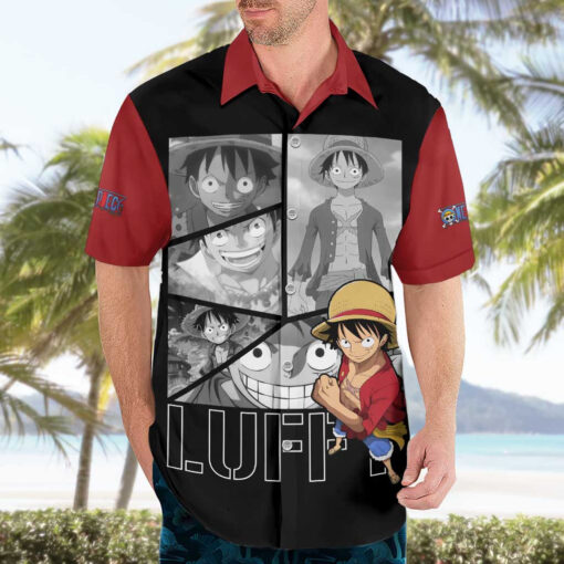 Chemise hawaïenne Luffy One Piece Manga Mix Anime – Image 3