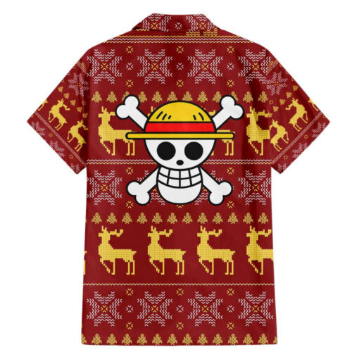 Chemise hawaïenne Luffy One Piece Noël Mix Anime – Image 2