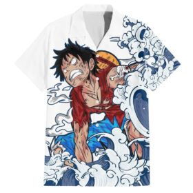 Chemise hawaïenne Luffy One Piece motif japonais Mix Anime