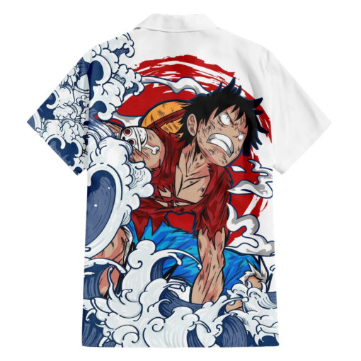 Chemise hawaïenne Luffy One Piece motif japonais Mix Anime – Image 2