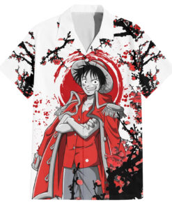 Chemise hawaïenne Luffy Roi des Pirates style japonais