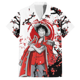 Chemise hawaïenne Luffy Roi des Pirates style japonais