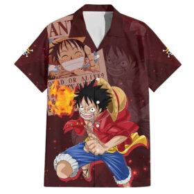 Chemise hawaïenne Luffy Chapeau de Paille One Piece Anime