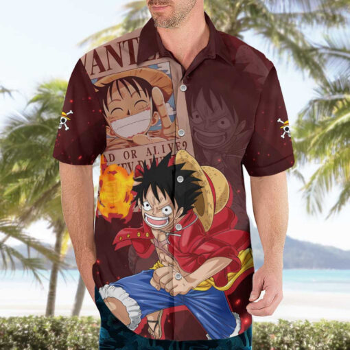 Chemise hawaïenne Luffy Chapeau de Paille One Piece Anime – Image 3