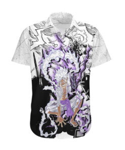 Chemise hawaïenne Luffy Gear Five Kaminari TS07