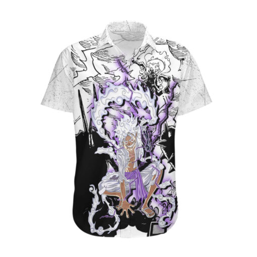 Chemise hawaïenne Luffy Gear Five Kaminari TS07