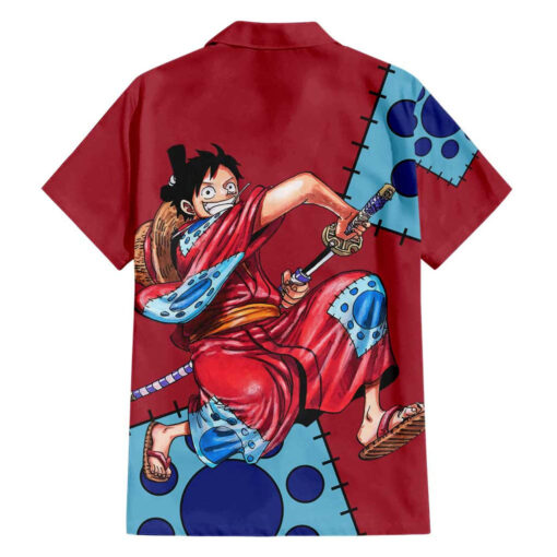 Chemise hawaïenne Luffy Wano One Piece Anime – Image 2