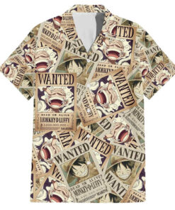 Chemise hawaïenne Luffy avis de recherche One Piece Anime