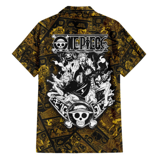 Chemise hawaïenne Luffy Zoro Sanji One Piece Manga – Image 2