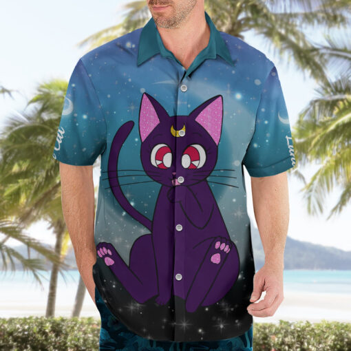 Chemise hawaïenne Luna Chat Sailor Moon – Image 3