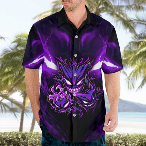Chemise hawaïenne Muichiro Tokito Demon Slayer Anime Mix Motif – Image 3
