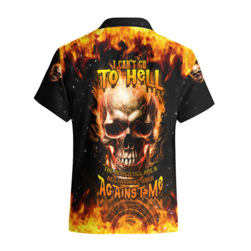 Chemise hawaïenne Crâne feu magique citation démon