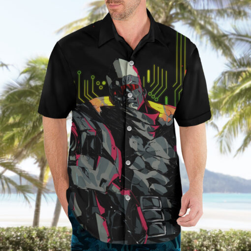 Chemise hawaïenne Maine Cyberpunk classique – Image 3