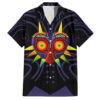 Chemise hawaïenne Masque de Majora Zelda style abstrait