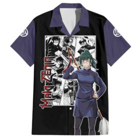 Chemise hawaïenne Maki Zenin Jujutsu Kaisen Manga Mix