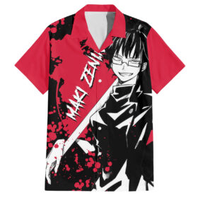 Chemise hawaïenne Maki Zenin Jujutsu Kaisen style manga