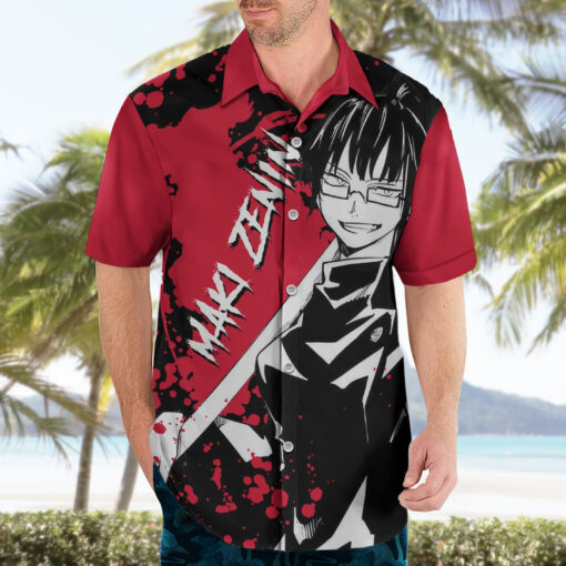 Chemise hawaïenne Maki Zenin Jujutsu Kaisen style manga – Image 3