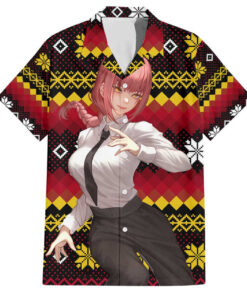 Chemise hawaïenne Makima Chainsaw Man Noël Mix Anime