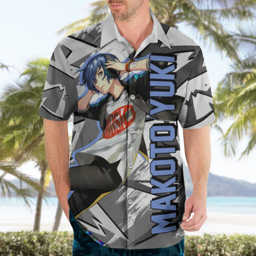 Chemise hawaïenne Makoto Yuki style cyber Anime Mix – Image 3