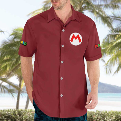 Chemise hawaïenne Mario Bros 3D Manga Mix Anime – Image 3