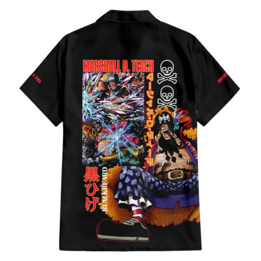 Chemise hawaïenne Marshall D. Teach V2 One Piece Japon Anime – Image 2