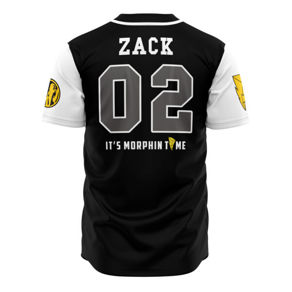 Maillot de baseball Mastodontes Noirs Zack Taylor Power Rangers – Image 2
