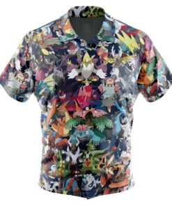 Chemise hawaïenne Méga Évolution Pokémon