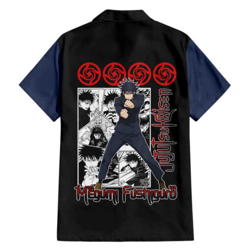 Chemise hawaïenne Megumi Fushiguro Jujutsu Kaisen Manga Mix Anime – Image 2