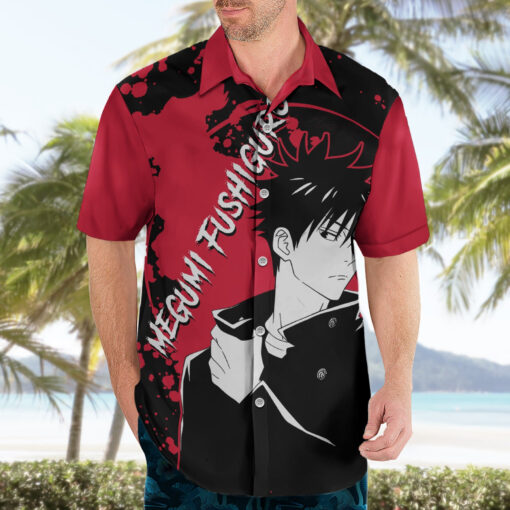 Chemise hawaïenne Megumi Fushiguro Jujutsu Kaisen style manga – Image 3