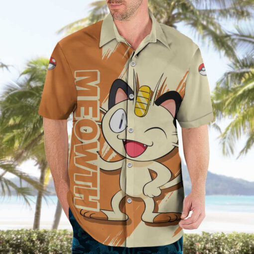 Chemise hawaïenne Miaouss Pokémon Anime – Image 3