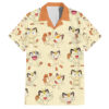 Chemise hawaïenne Miaouss Pokémon motif stylisé