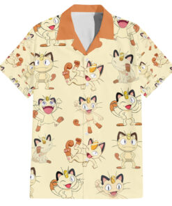 Chemise hawaïenne Miaouss Pokémon motif stylisé