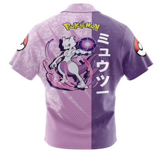 Chemise hawaïenne Attaque Mewtwo Pokémon – Image 2