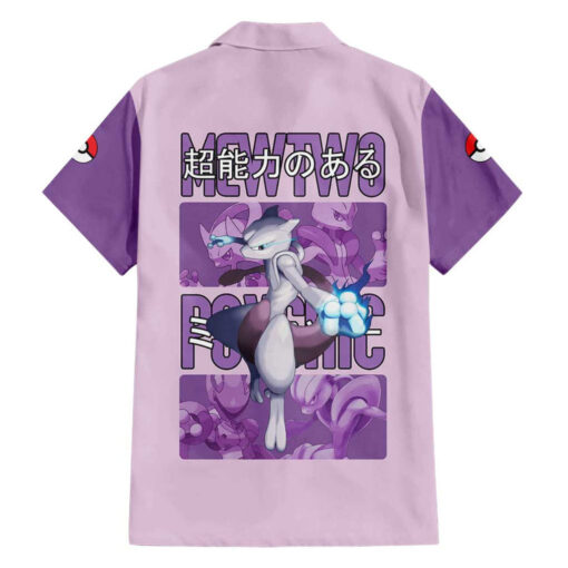 Chemise hawaïenne Mewtwo Pokémon Anime – Image 2
