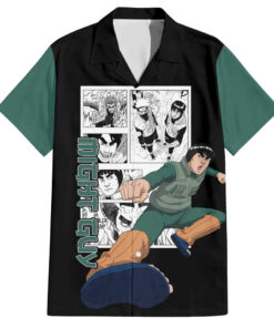 Chemise hawaïenne Might Guy Naruto Manga Mix