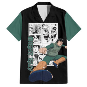 Chemise hawaïenne Might Guy Naruto Manga Mix