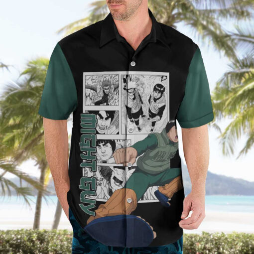 Chemise hawaïenne Might Guy Naruto Manga Mix – Image 3