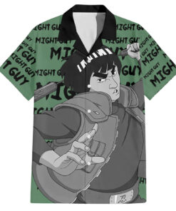 Chemise hawaïenne Might Guy style manga