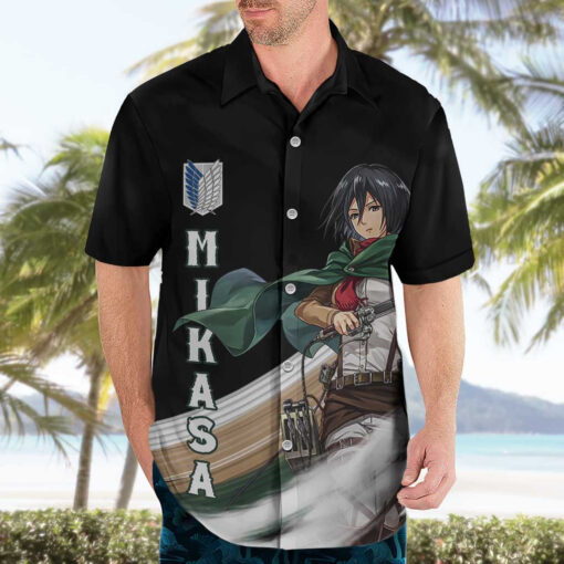 Chemise hawaïenne Mikasa Ackerman L’Attaque des Titans – Image 3