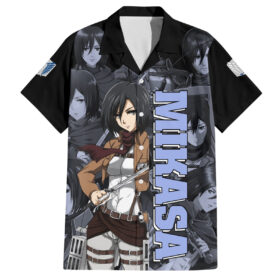 Chemise hawaïenne Mikasa Ackerman L’Attaque des Titans Manga Mix
