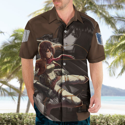 Chemise hawaïenne Mikasa Ackerman L’Attaque des Titans – Image 3