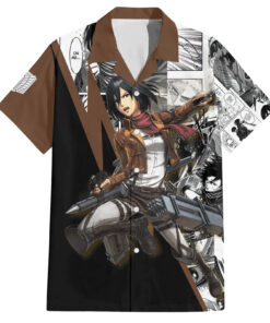 Chemise hawaïenne Mikasa Ackerman style manga