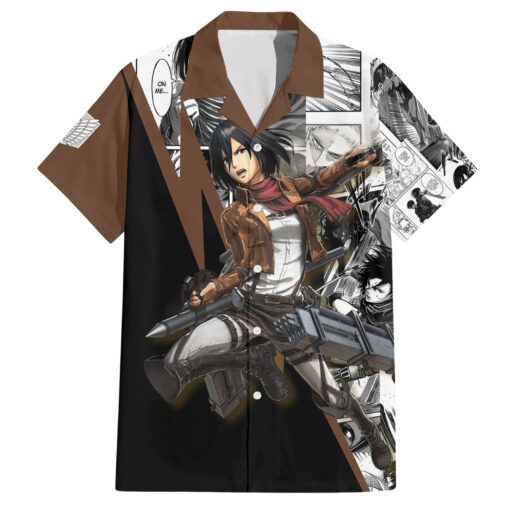 Chemise hawaïenne Mikasa Ackerman style manga