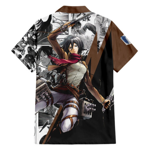 Chemise hawaïenne Mikasa Ackerman style manga – Image 2