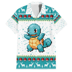 Chemise hawaïenne Mimikyu Pokémon Noël pixel
