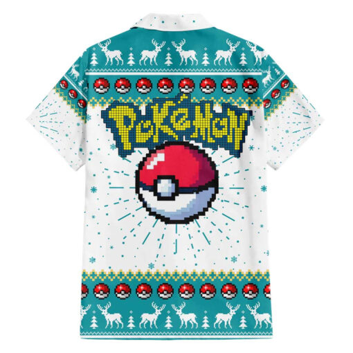 Chemise hawaïenne Mimikyu Pokémon Noël pixel – Image 2