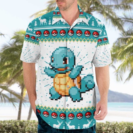 Chemise hawaïenne Mimikyu Pokémon Noël pixel – Image 3
