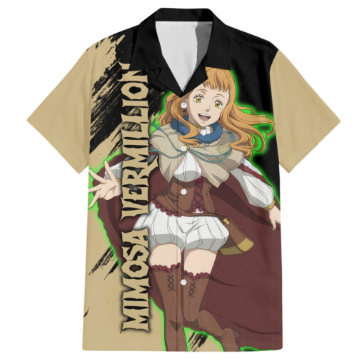 Chemise hawaïenne Mimosa Vermillion Golden Dawn