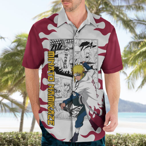 Chemise hawaïenne Minato Namikaze Naruto Manga Mix – Image 3