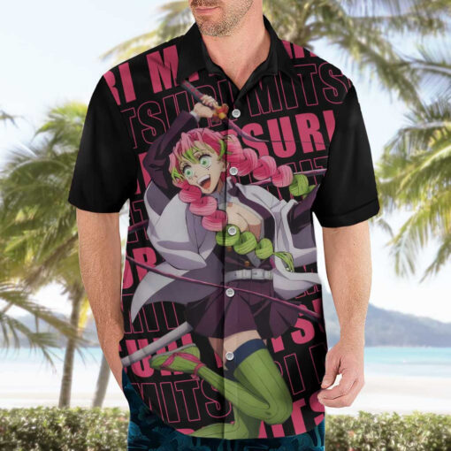 Chemise hawaïenne Mitsuri Kanroji Demon Slayer Anime – Image 3